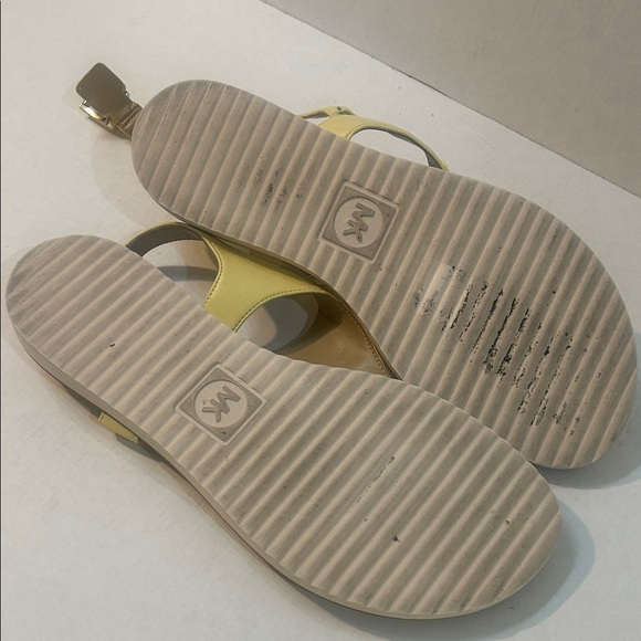 Michael Kors Lemon Sandals with Gold Logo - Picture 8 of 8